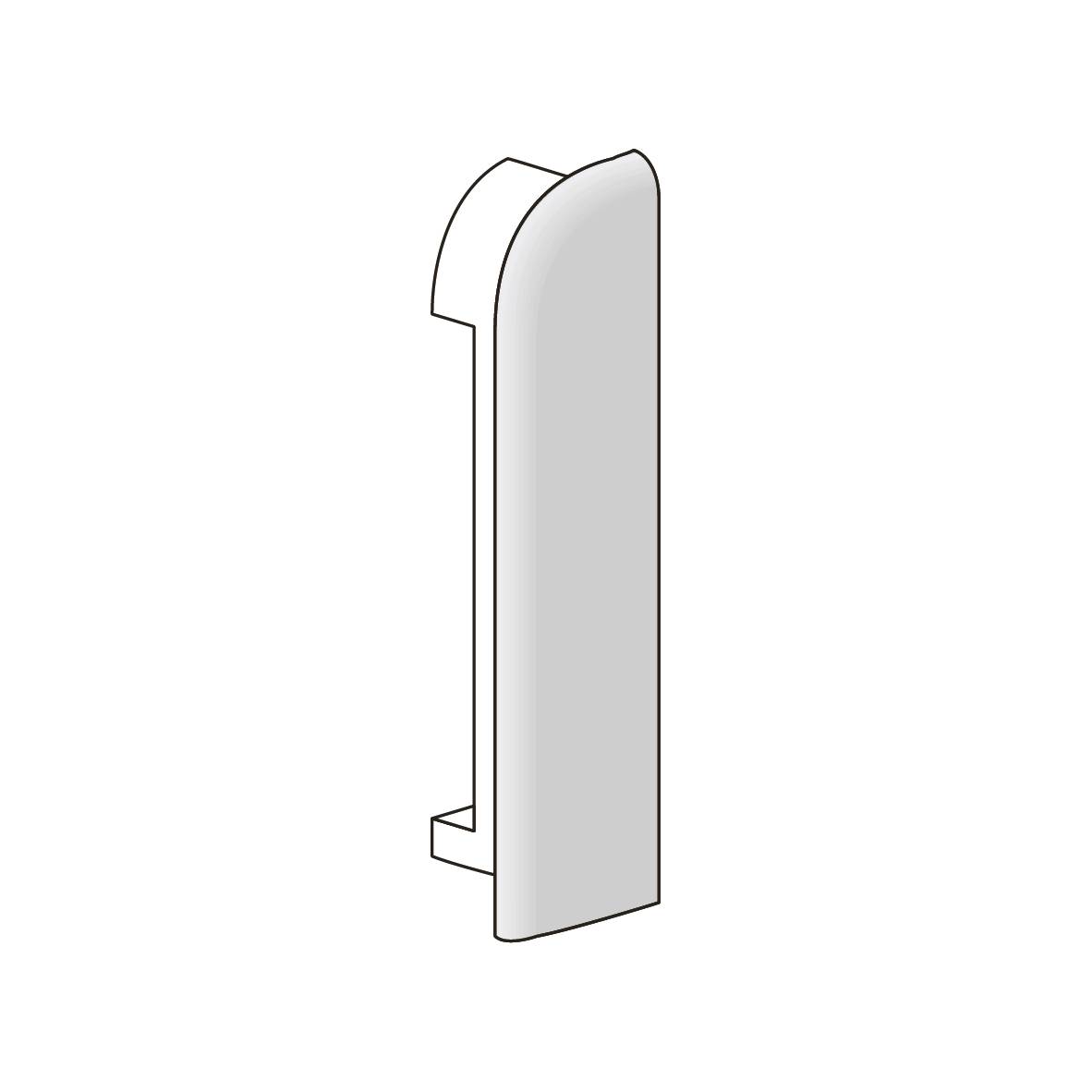 Endkappe links DURASTEP DP Aluminium titan Feinschliff 13,5mm