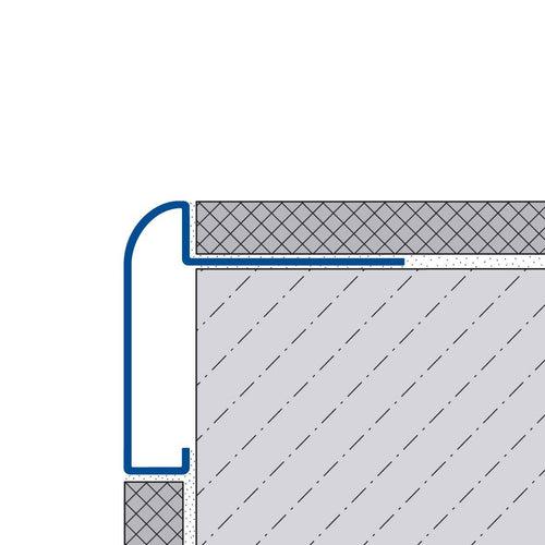 Arbeitsplattenprofil DURASTEP DP Aluminium eloxiert silber 9mm 250cm