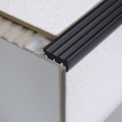DURAL Profilé pour marches d'escalier DURASTEP JUMBO Aluminium noir 9mm 250cm