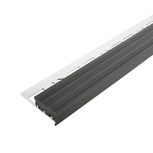 Treppenstufenprofil DURASTEP JUMBO Aluminium schwarz 11mm 250cm