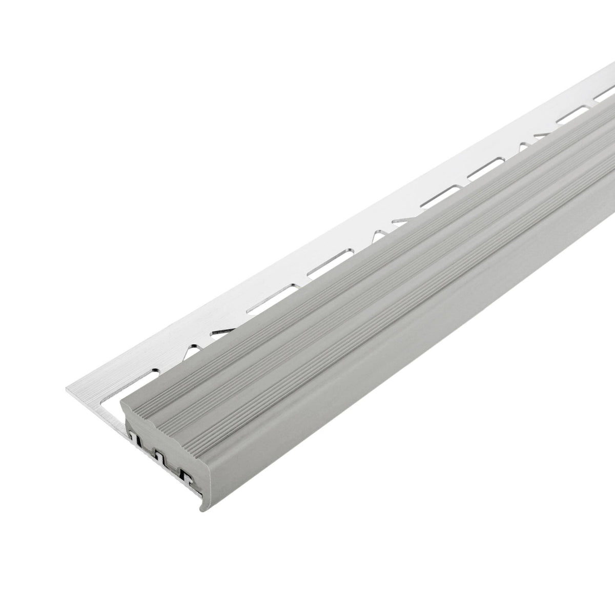 Treppenstufenprofil DURASTEP JUMBO Aluminium grau 9mm 250cm