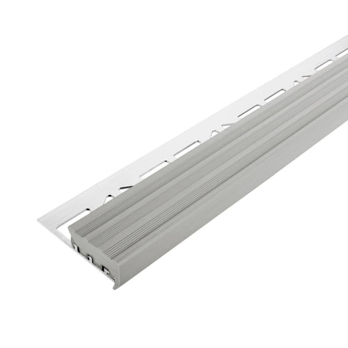 Treppenstufenprofil DURASTEP JUMBO Aluminium grau 9mm 250cm