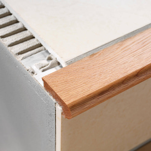 DURAL Profilé pour marches d'escalier Provence DURASTEP WOOD Aluminium-bois chêne lisse 10mm 250cm