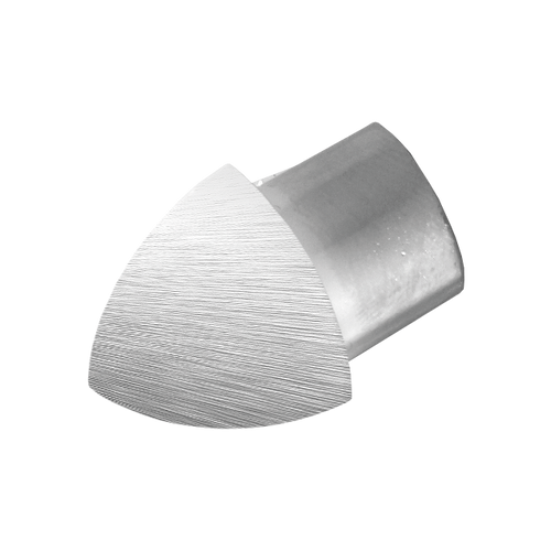 DURAL buitenhoek DURONDELL gegoten metaal hoogglans geborsteld zilver 12,5 mm