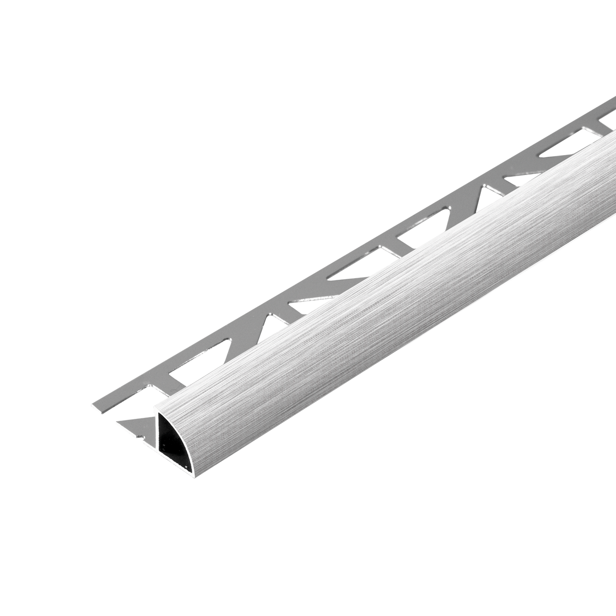 Profilé quart de cercle DURONDELL aluminium anodisé brillant argent 300cm