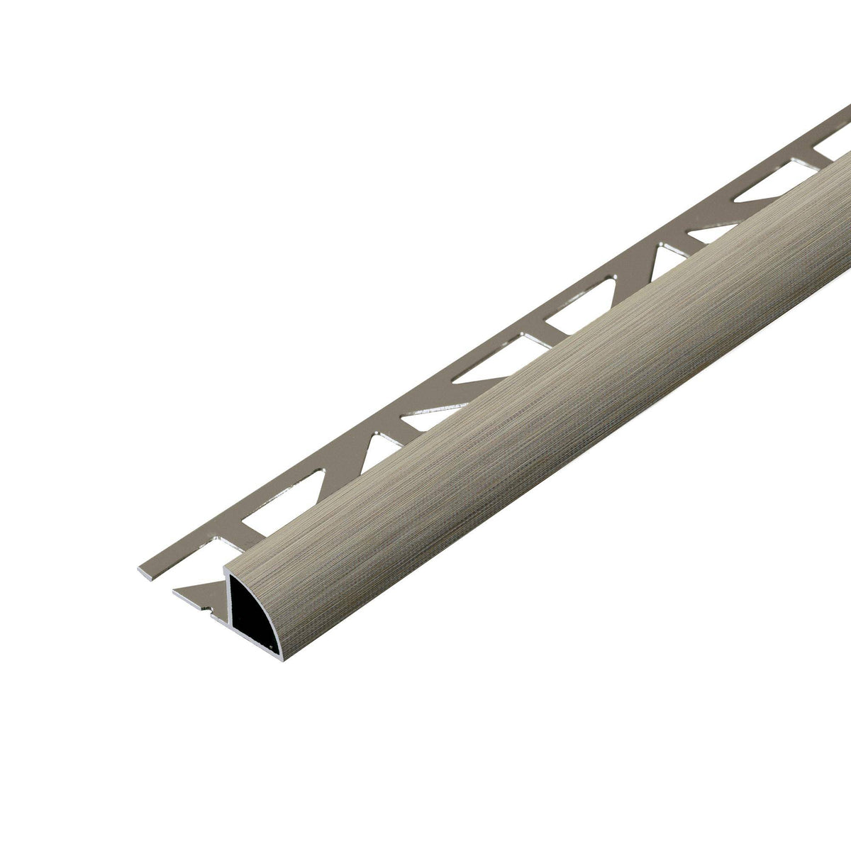 DURAL Profilé en quart de cercle DURONDELL Aluminium anodisé brillant brossé titane 8mm 250cm