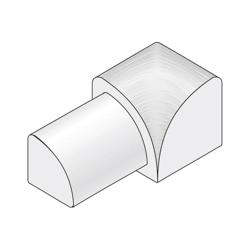 Innenecke DURONDELL Aluminium hochglanzeloxiert gebürstet titan 8mm