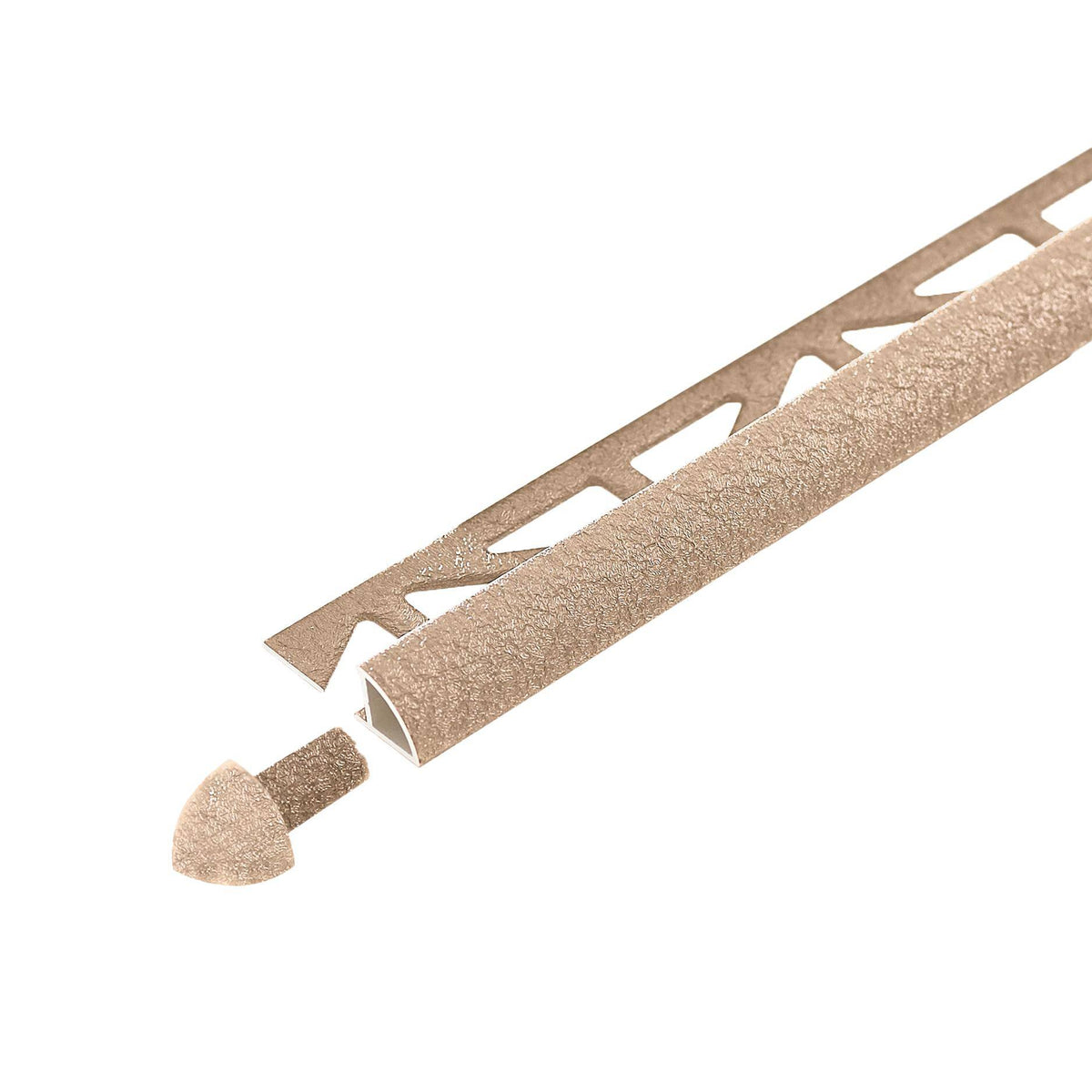DURAL Profilé en quart de cercle DURONDELL Aluminium structuré beige 10mm 250cm