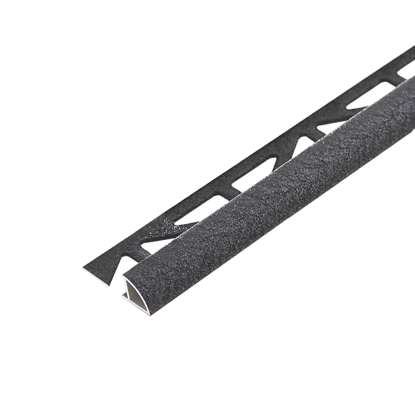 Viertelkreisprofil DURONDELL Aluminium strukturbeschichtet anthrazit 10mm 250cm
