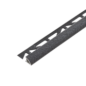 Viertelkreisprofil DURONDELL Aluminium strukturbeschichtet anthrazit 10mm 250cm