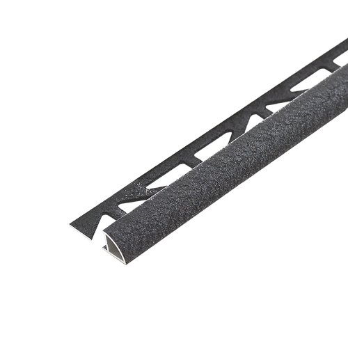 Viertelkreisprofil DURONDELL Aluminium strukturbeschichtet anthrazit 10mm 250cm