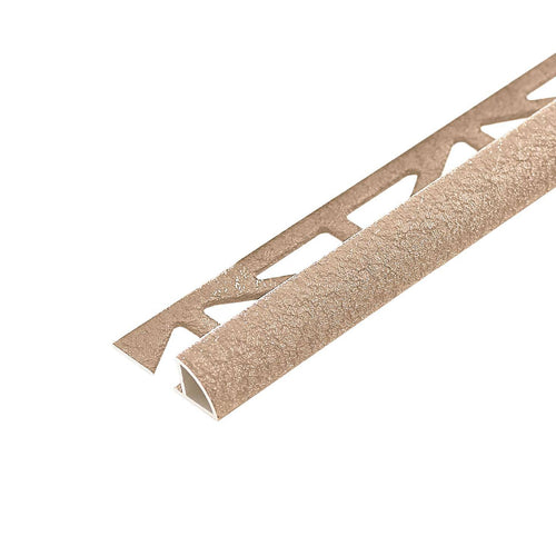DURAL Profilé en quart de cercle DURONDELL Aluminium structuré beige 10mm 250cm