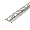 Viertelkreisprofil DURONDELL Edelstahl (V2A/304) silber Feinschliff mit Schutzfolie 10mm 300cm