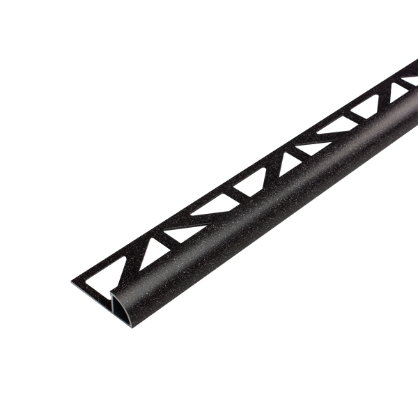 Viertelkreisprofil DURONDELL Aluminium pulverbeschichtet Salt and pepper schwarzbraun 12,5mm 250cm