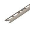 Winkelprofil DUROSOL Aluminium hochglanzeloxiert gebürstet titan 8mm 250cm