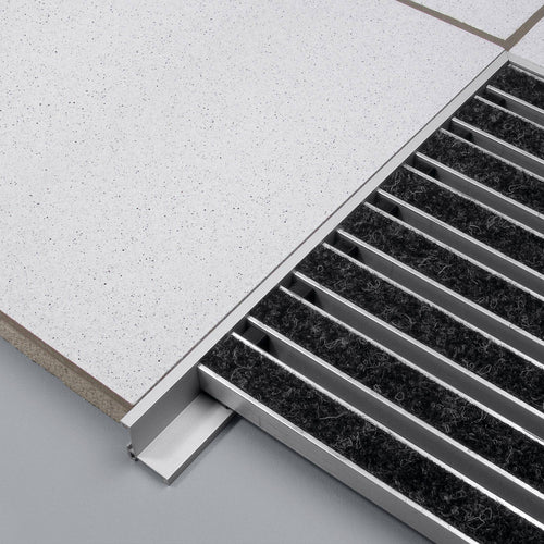 Fußmattenrahmen ENTRY Aluminium eloxiert silber 300cm
