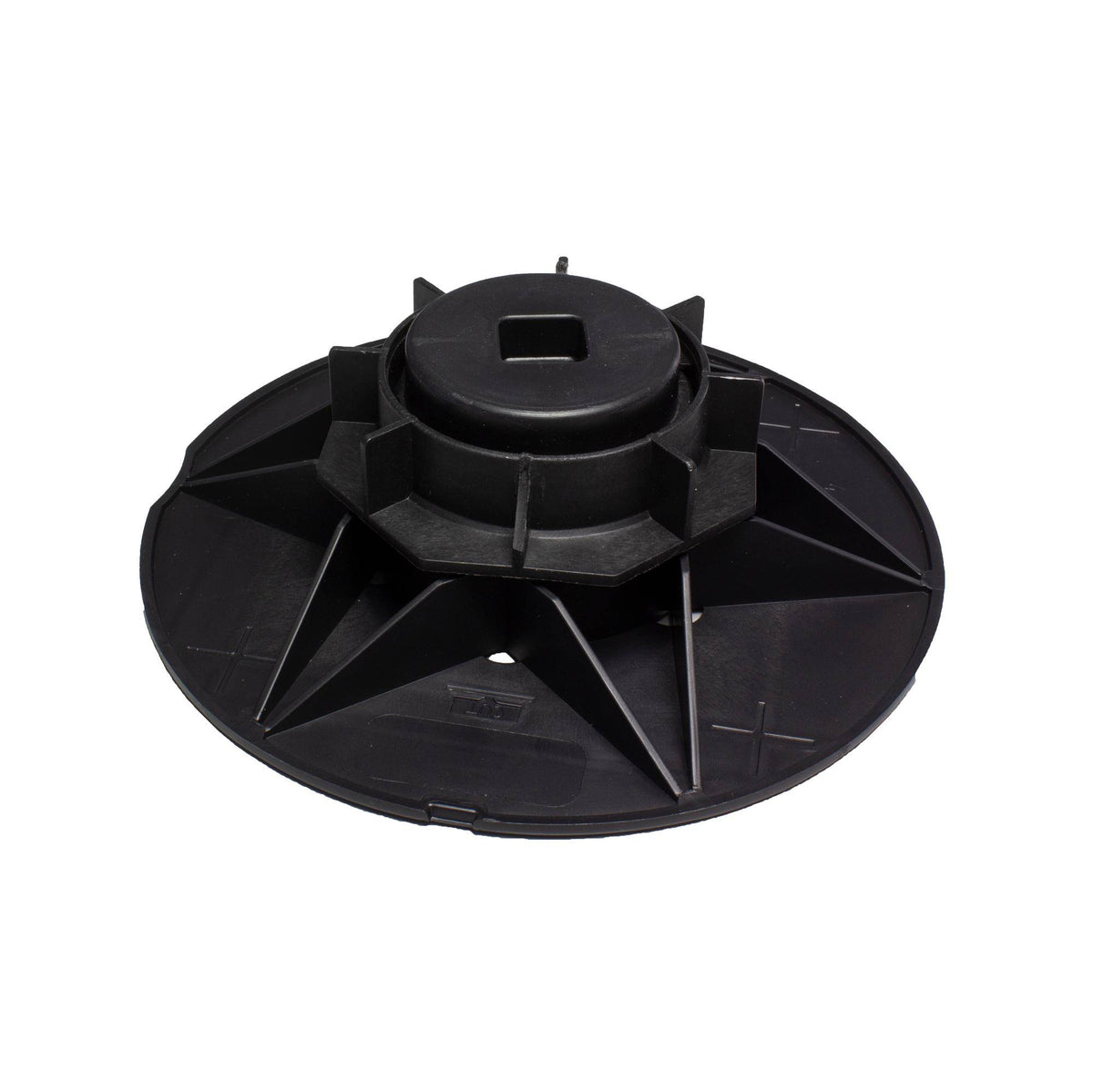 Stelzlagersockel FLEXIBAL BA Aluminium schwarz-blau 77mm