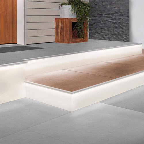 Basisprofil FLORENTOSTEP LED Aluminium pulverbeschichtet weiß 11mm 250cm