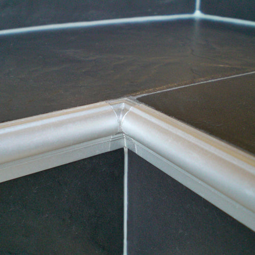 Innenecke FLORENTOSTEP Aluminium pulverbeschichtet silber 9mm