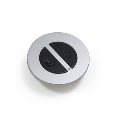 LED Einbau-Schalter Emotion Steckdoseneinsatz, zum Einbau, Handfernbedienung LED EMOTION Kunststoff silber/schwarz 13,1mm