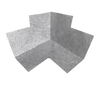 Innenecke DURABASE WP grau 12,5cm