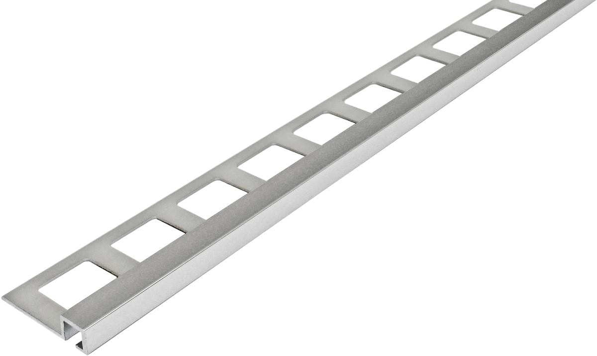 FLIESENEXPERT 24 Profilé carré LARGO CANTO aluminium anodisé argent 9mm 250cm