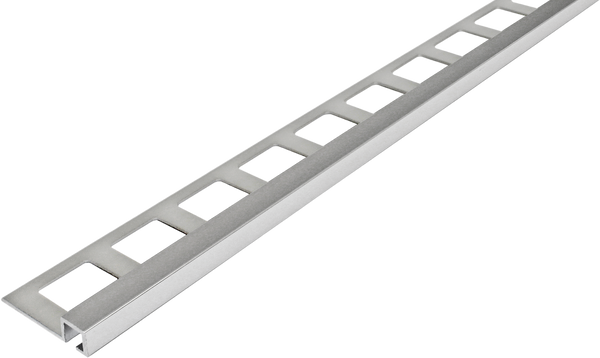 Quadratprofil LARGO CANTO Aluminium eloxiert silber 12,5mm 250cm