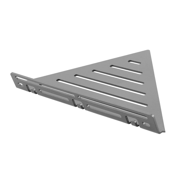 Eckablage mit Reling TI-SHELF LINE Aluminium strukturbeschichtet betongrau RAL 0006500 32mm