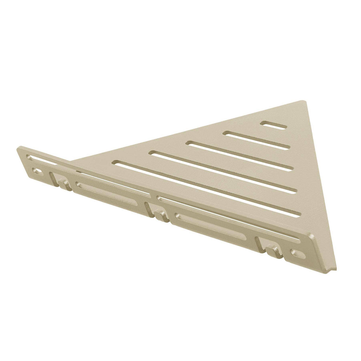 Tablette d'angle DURAL avec tringle TI-SHELF LINE aluminium structuré sable 32mm