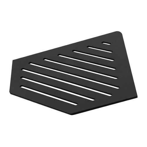 Tablette d'angle DURAL TI-SHELF LINE Acier inoxydable (V2A/304) noir structuré