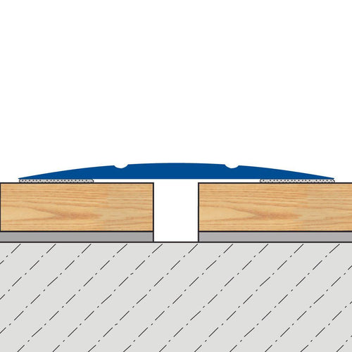 DURAL overgangsprofiel geboord MAXIFLOOR aluminium geanodiseerd zilver 100cm