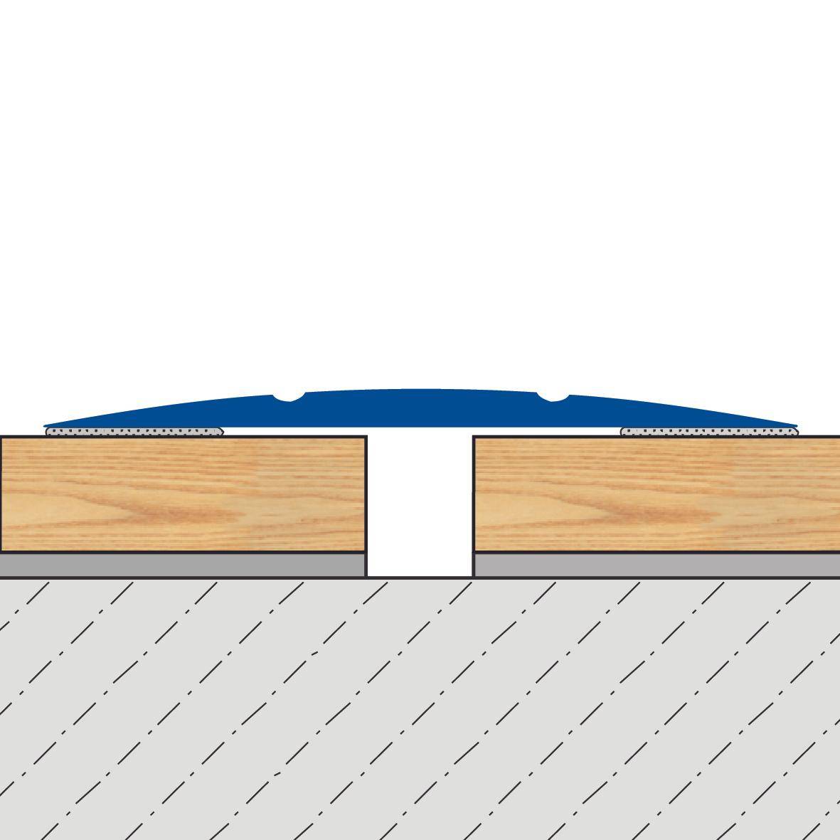 Übergangsprofil gebohrt MAXIFLOOR Aluminium eloxiert silber 270cm