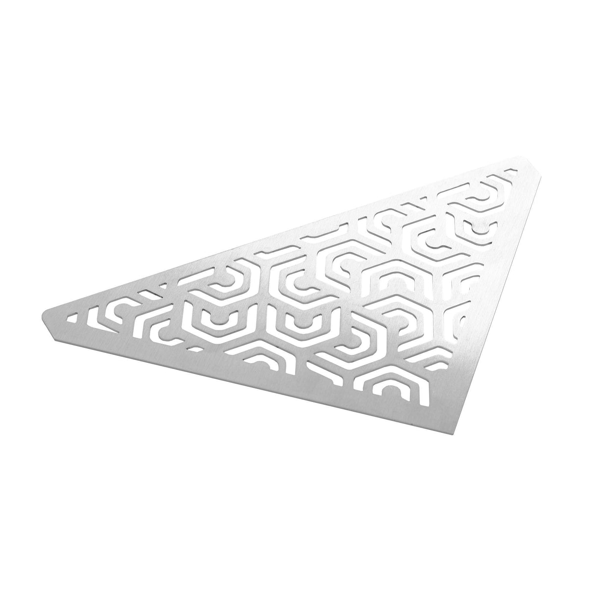 DURAL corner shelf with railing TI-SHELF PENTA stainless steel (V2A/304) natural 32mm