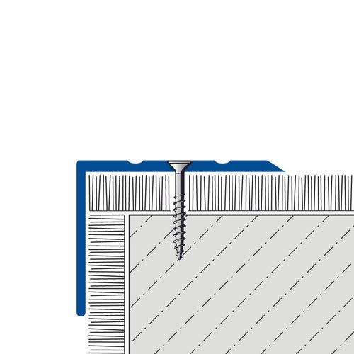 DURAL Profilé pour marches d'escalier percé PROTECT Aluminium anodisé argent 20mm 270cm