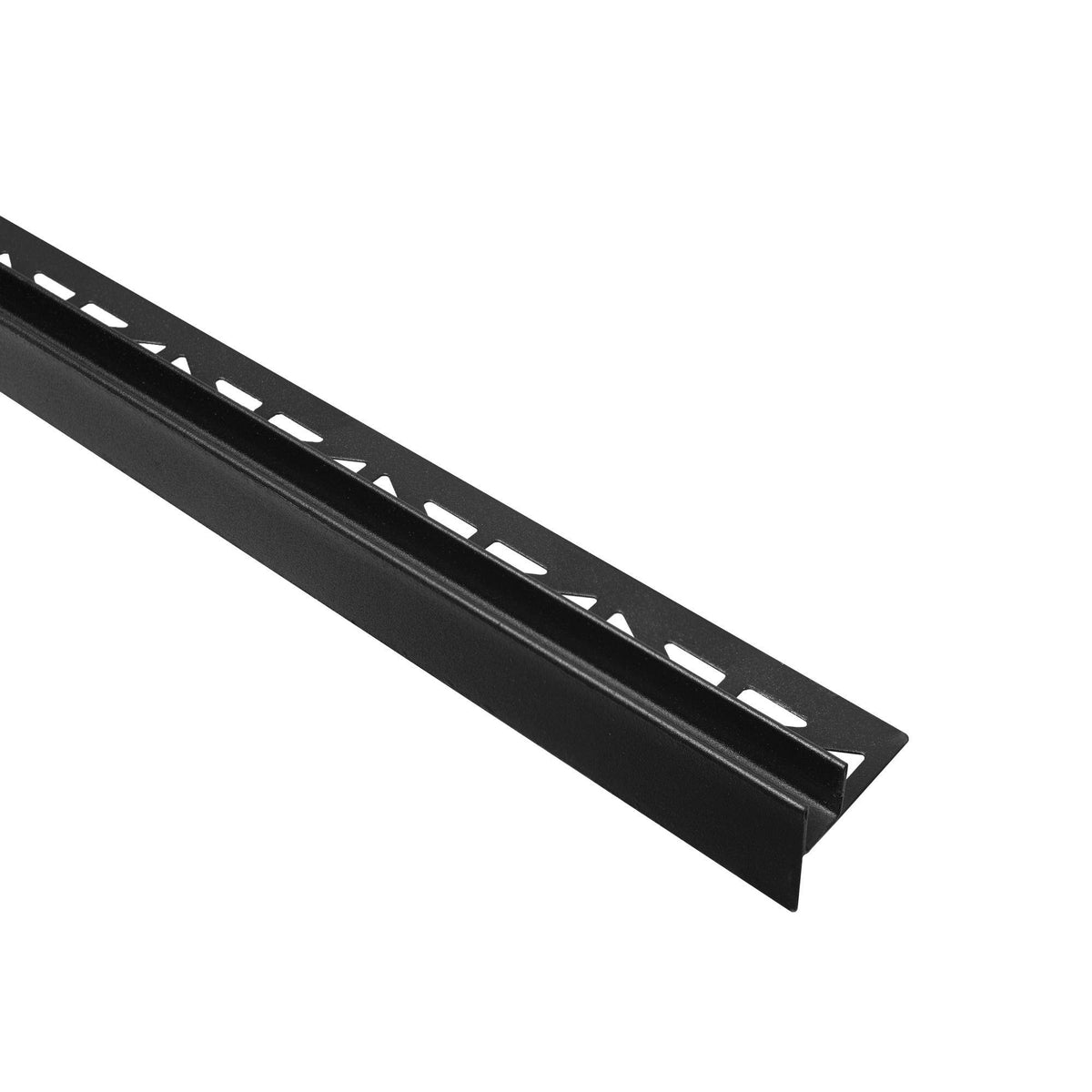 DURAL gradient wedge for glass holder right SHOWER-GK GLAS FLOOR stainless steel (V2A/304) black matt RAL 9011 structured coated 19mm 120cm