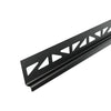 DURAL wall connection gradient wedge right (looking towards the gutter) SHOWER-GK TILE stainless steel (V2A/304) black matt RAL 9011 textured coated 11mm 200cm