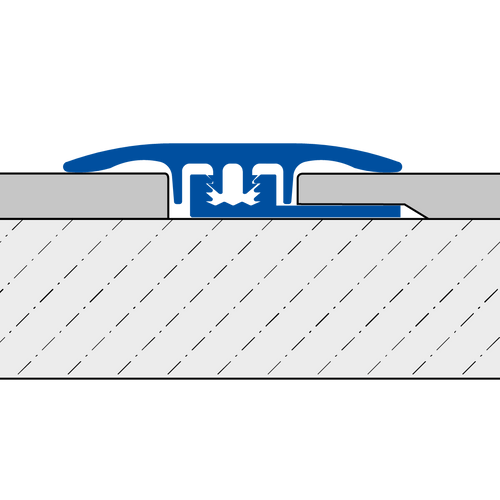 Übergangsprofil SNAP LVT EXPANSION Aluminium eloxiert titan 5-7mmmm 100cm