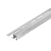 Profilé de finition DURAL SQUARELINE aluminium anodisé brillant brossé argent 7mm 250cm