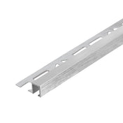 Profilé de finition DURAL SQUARELINE aluminium anodisé brillant brossé argent 11mm 250cm
