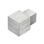 Innen- und Außenecke SQUARELINE Aluminium hochglanzeloxiert gebürstet silber 12,5mm