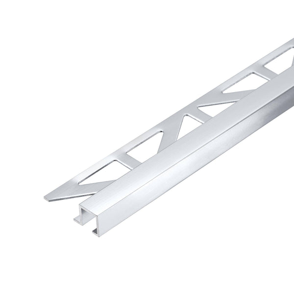Profilé de finition DURAL SQUARELINE aluminium anodisé brillant argenté 7mm 250cm