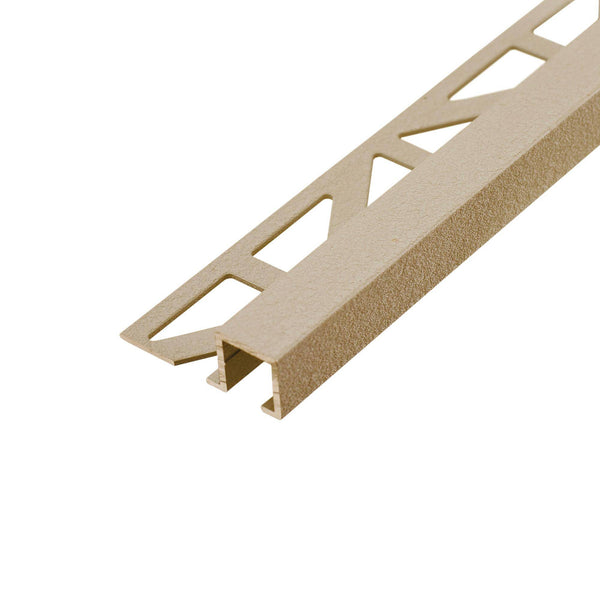 Abschlussprofil SQUARELINE Aluminium strukturbeschichtet beige 11mm 250cm