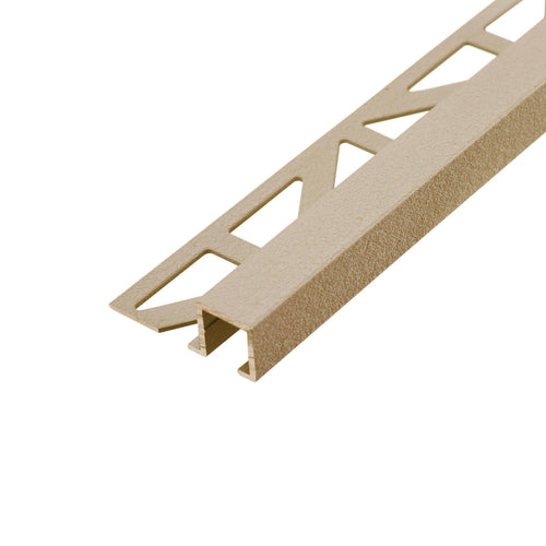 Abschlussprofil SQUARELINE Aluminium strukturbeschichtet beige 11mm 250cm
