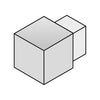 Innen- und Außenecke SQUARELINE Metalldruckguss hochglanzeloxiert gebürstet silber 12,5mm