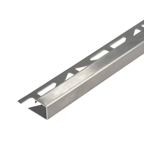 Abschlussprofil SQUARELINE Edelstahl (V2A/304) gebürstet mit Schutzfolie 10mm 250cm