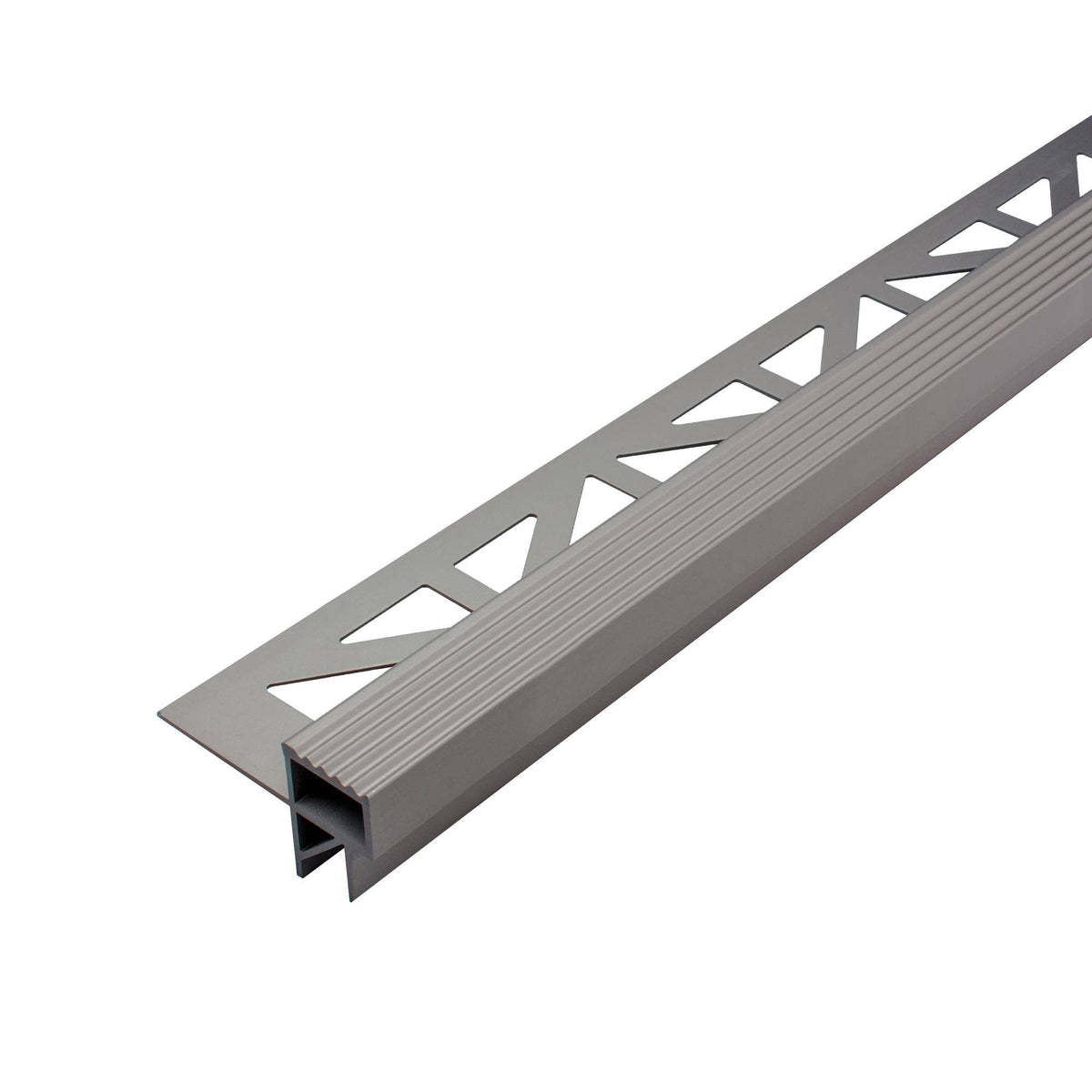 DURAL base profile SQUARESTEP LED aluminum anodized titanium 11mm 150cm