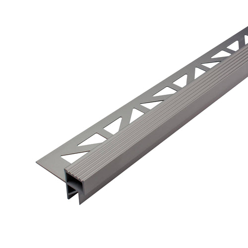 DURAL base profile SQUARESTEP LED aluminum anodized titanium 11mm 150cm