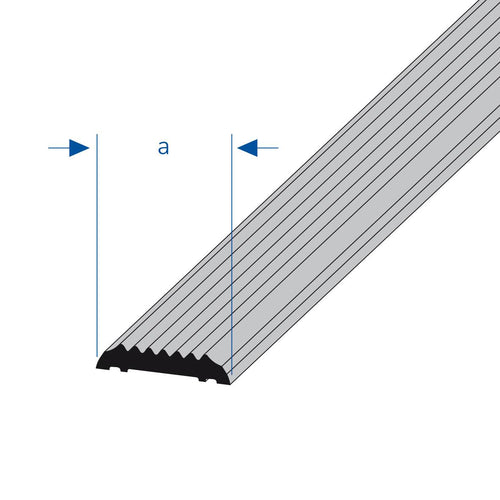 DURAL Insert STEP PVC gris rainuré 25lfdm