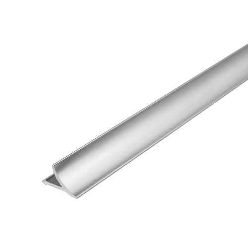 Wand/Boden-Anschlussprofil T-COVE Aluminium hochglanzeloxiert silber 12mm 250cm