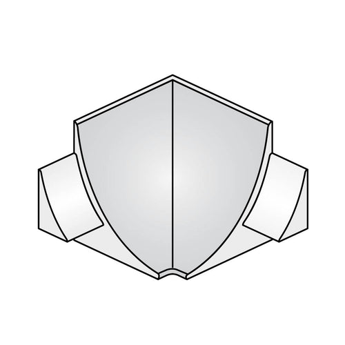 Innenecke T-COVE Metalldruckguss eloxiert titan 12mm